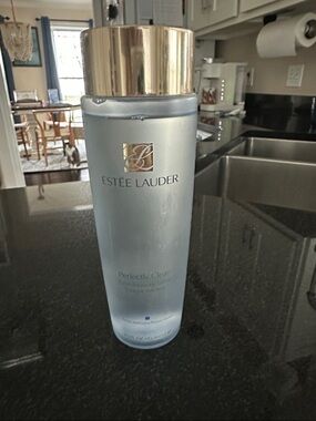 Estee Lauder Perfectly Clean - Frosted Blue Bottle with Gold Cap